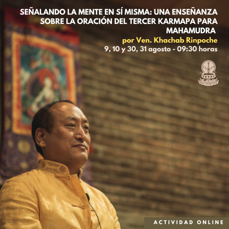 Señalando a la mente en sí misma: una enseñanza sobre la oración para Mahamudra